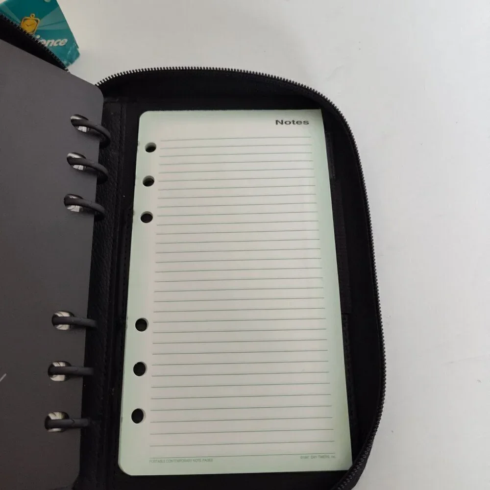 Day-Timer Black Genuine Leather Planner